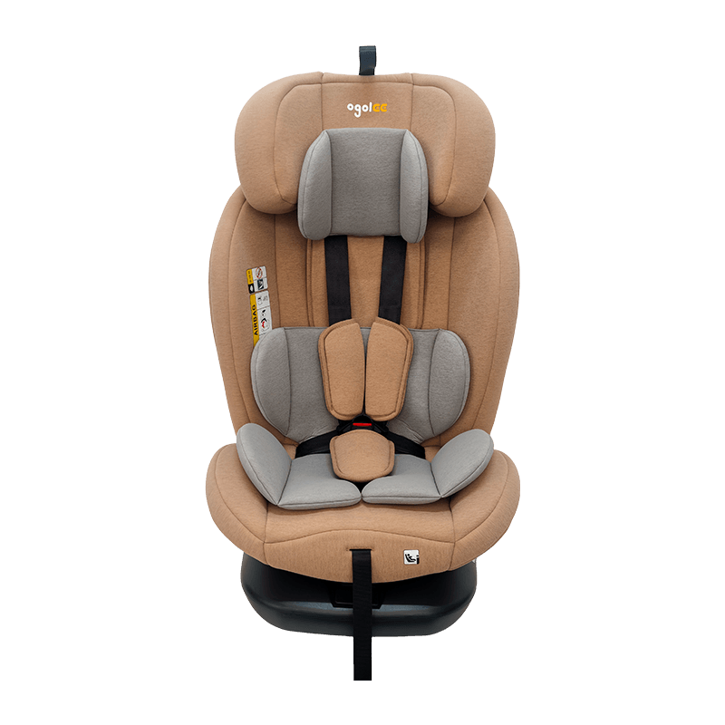 OG801A ECE R129 ISIze শিশুর গাড়ি আসন 40-150 সেমি আইসোফিক্স শিশু সুরক্ষা আসন 360 ডিগ্রি বাচ্চাদের জন্য বড় রিকলাইন ঘোরান