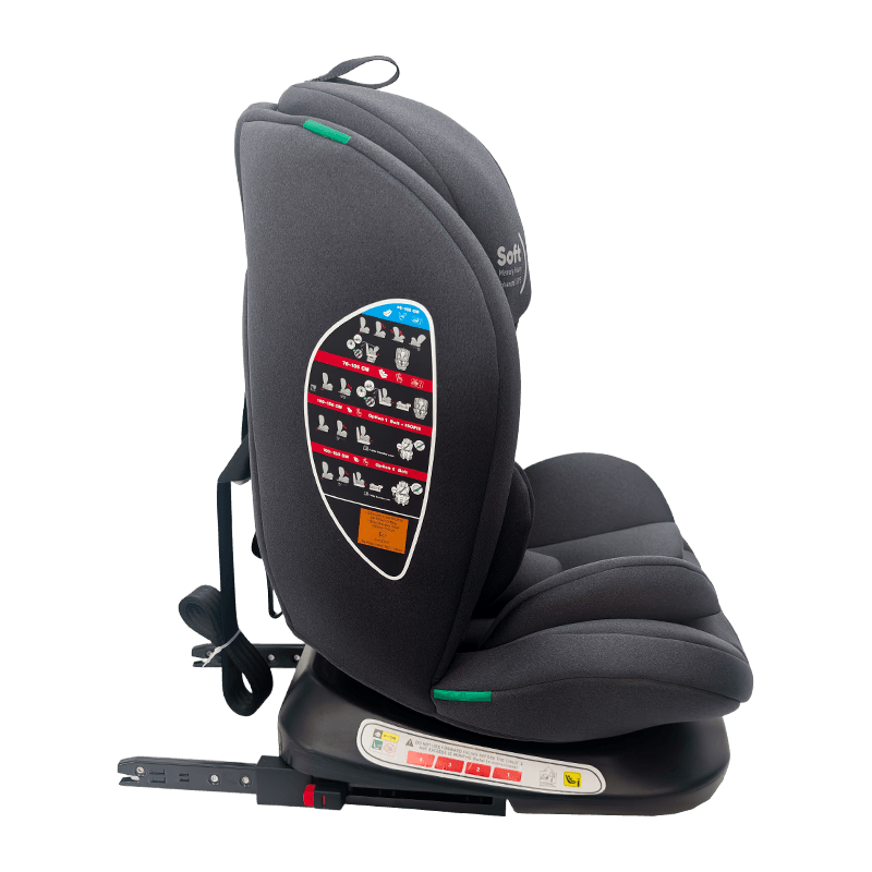 OG801A ECE R129 ISIze শিশুর গাড়ি আসন 40-150 সেমি আইসোফিক্স শিশু সুরক্ষা আসন 360 ডিগ্রি বাচ্চাদের জন্য বড় রিকলাইন ঘোরান