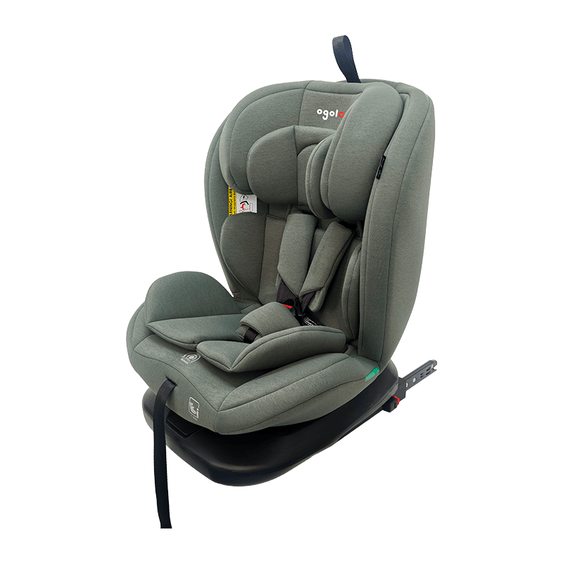 OG801A ECE R129 ISIze শিশুর গাড়ি আসন 40-150 সেমি আইসোফিক্স শিশু সুরক্ষা আসন 360 ডিগ্রি বাচ্চাদের জন্য বড় রিকলাইন ঘোরান