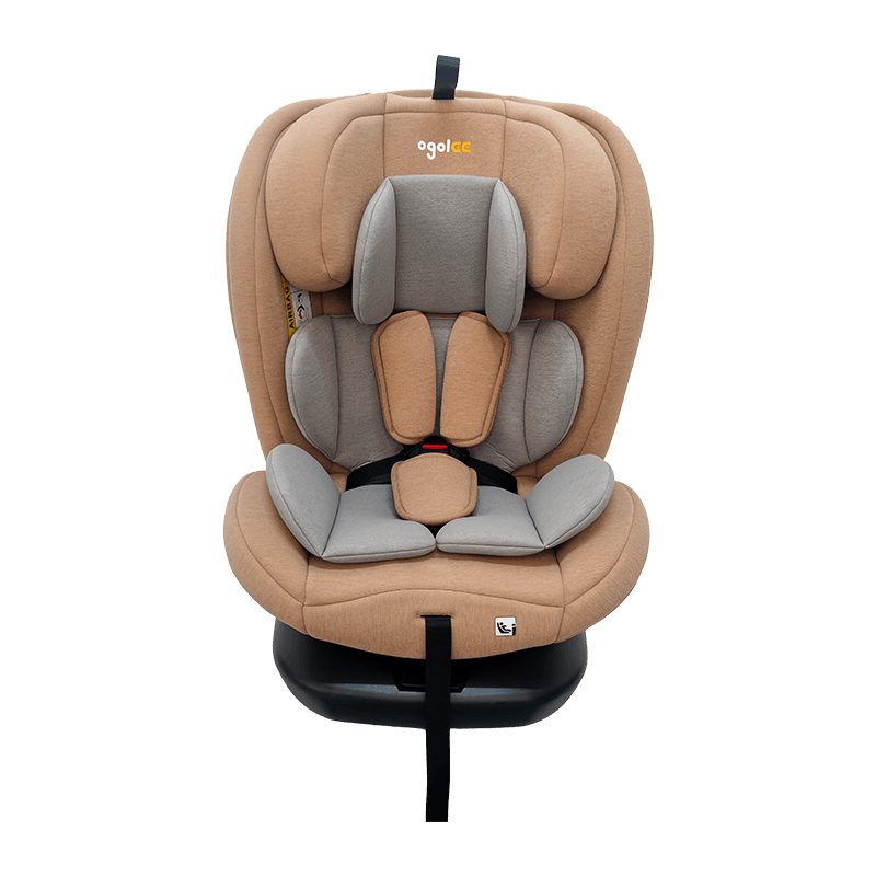 OG801A ECE R129 ISIze শিশুর গাড়ি আসন 40-150 সেমি আইসোফিক্স শিশু সুরক্ষা আসন 360 ডিগ্রি বাচ্চাদের জন্য বড় রিকলাইন ঘোরান
