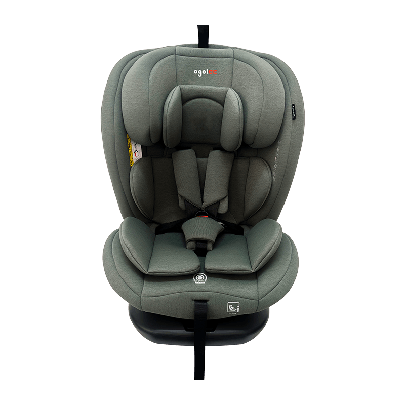 OG801A ECE R129 ISIze শিশুর গাড়ি আসন 40-150 সেমি আইসোফিক্স শিশু সুরক্ষা আসন 360 ডিগ্রি বাচ্চাদের জন্য বড় রিকলাইন ঘোরান