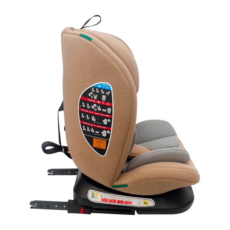 OG801A ECE R129 ISIze শিশুর গাড়ি আসন 40-150 সেমি আইসোফিক্স শিশু সুরক্ষা আসন 360 ডিগ্রি বাচ্চাদের জন্য বড় রিকলাইন ঘোরান